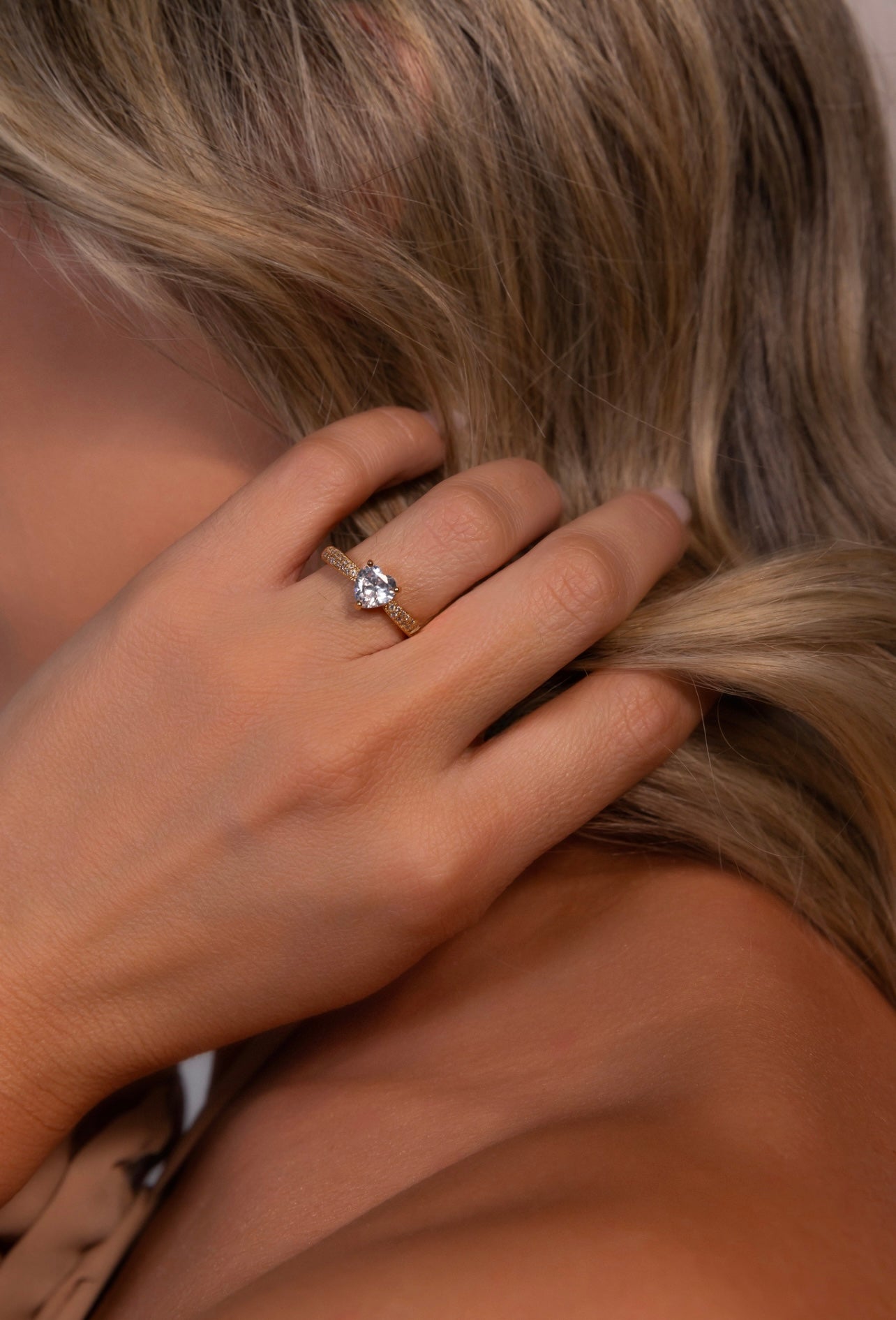 Zircon Heart Ring