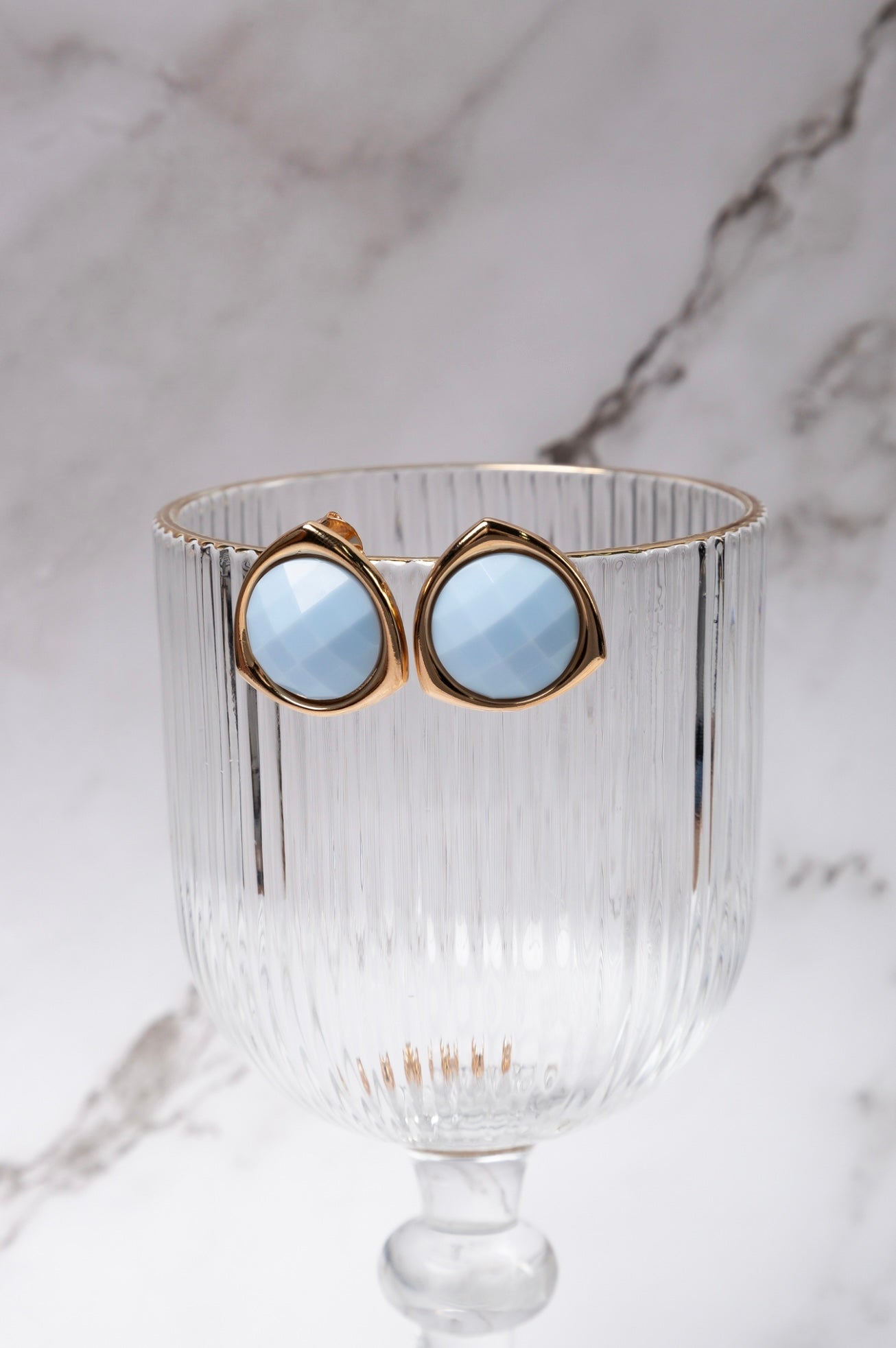 Baby blue earring