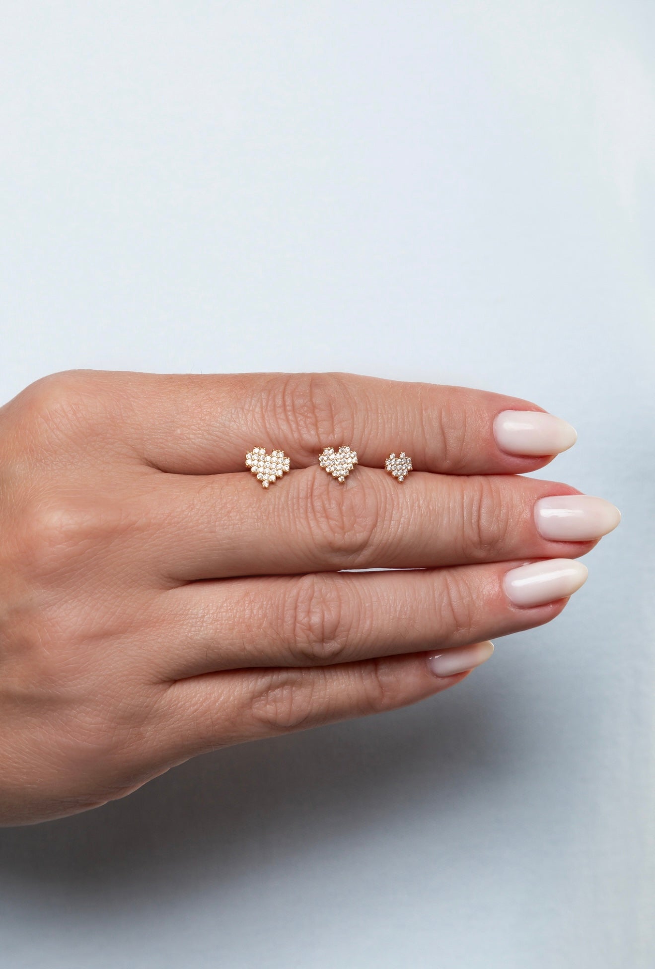 Tetris Heart Trio Earring