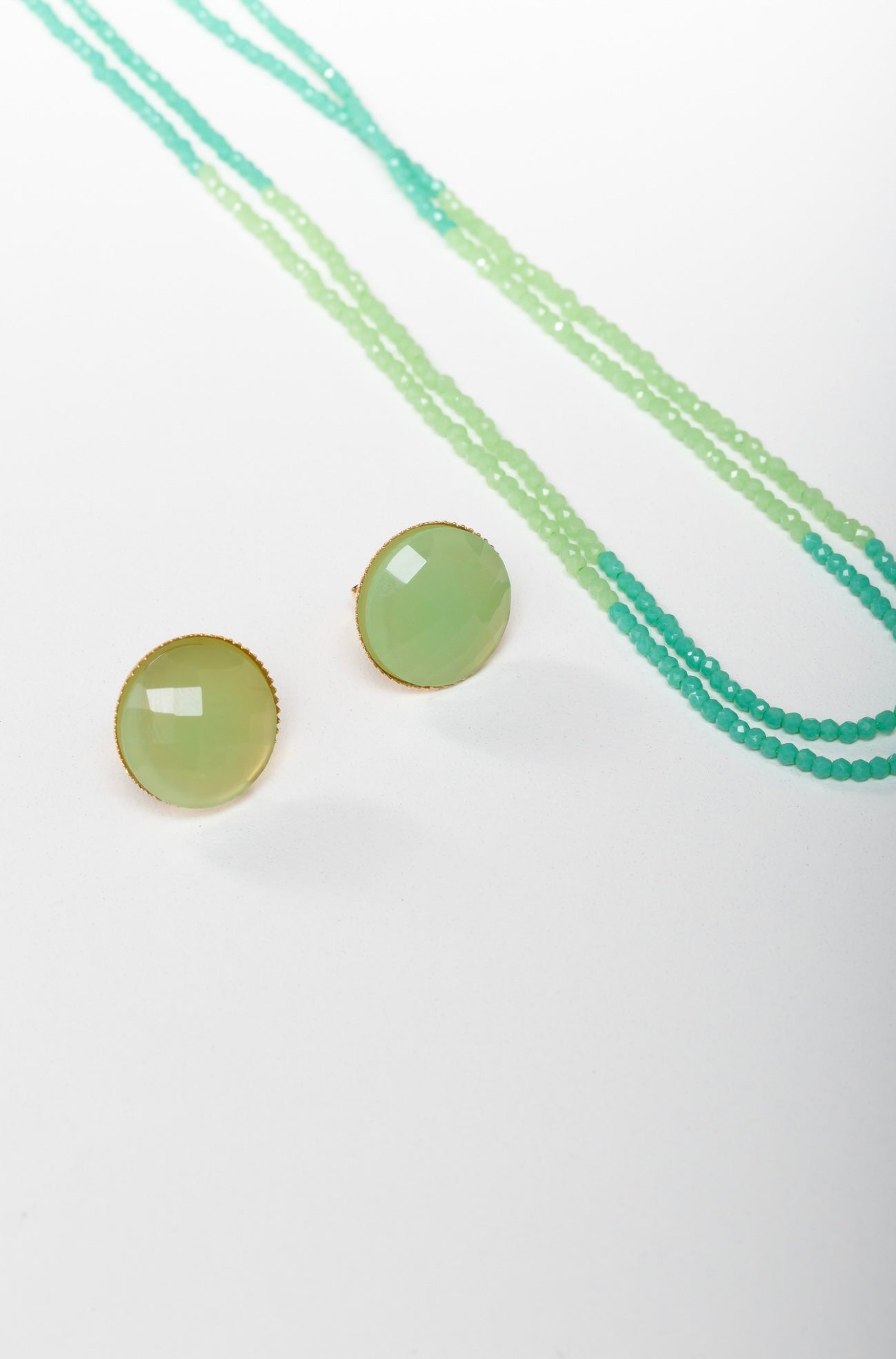 Crystal earring and necklace set
