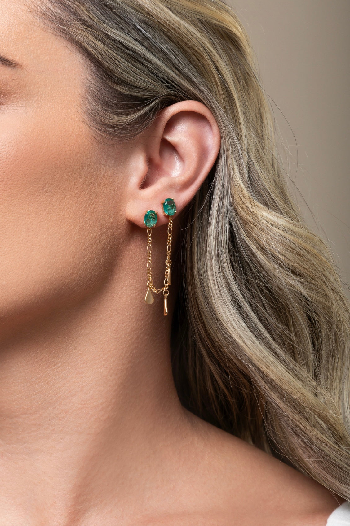Double Tourmaline Earring