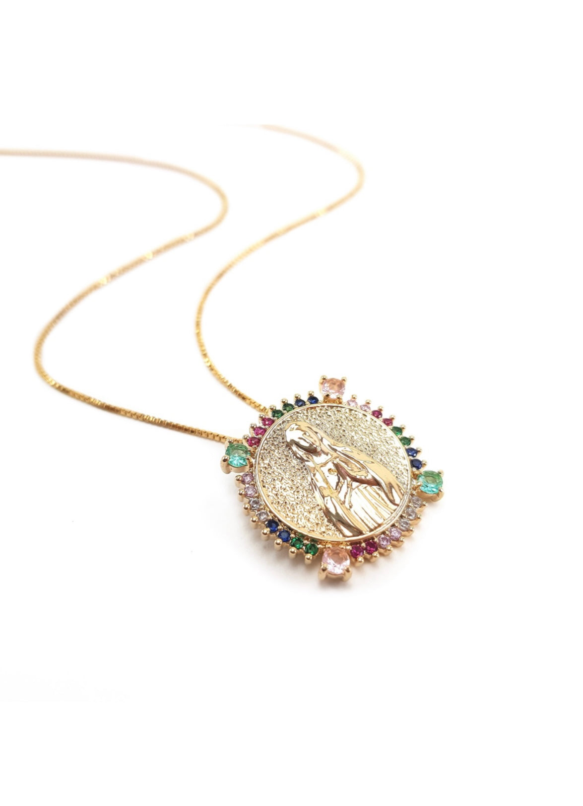 Jesus medal necklace