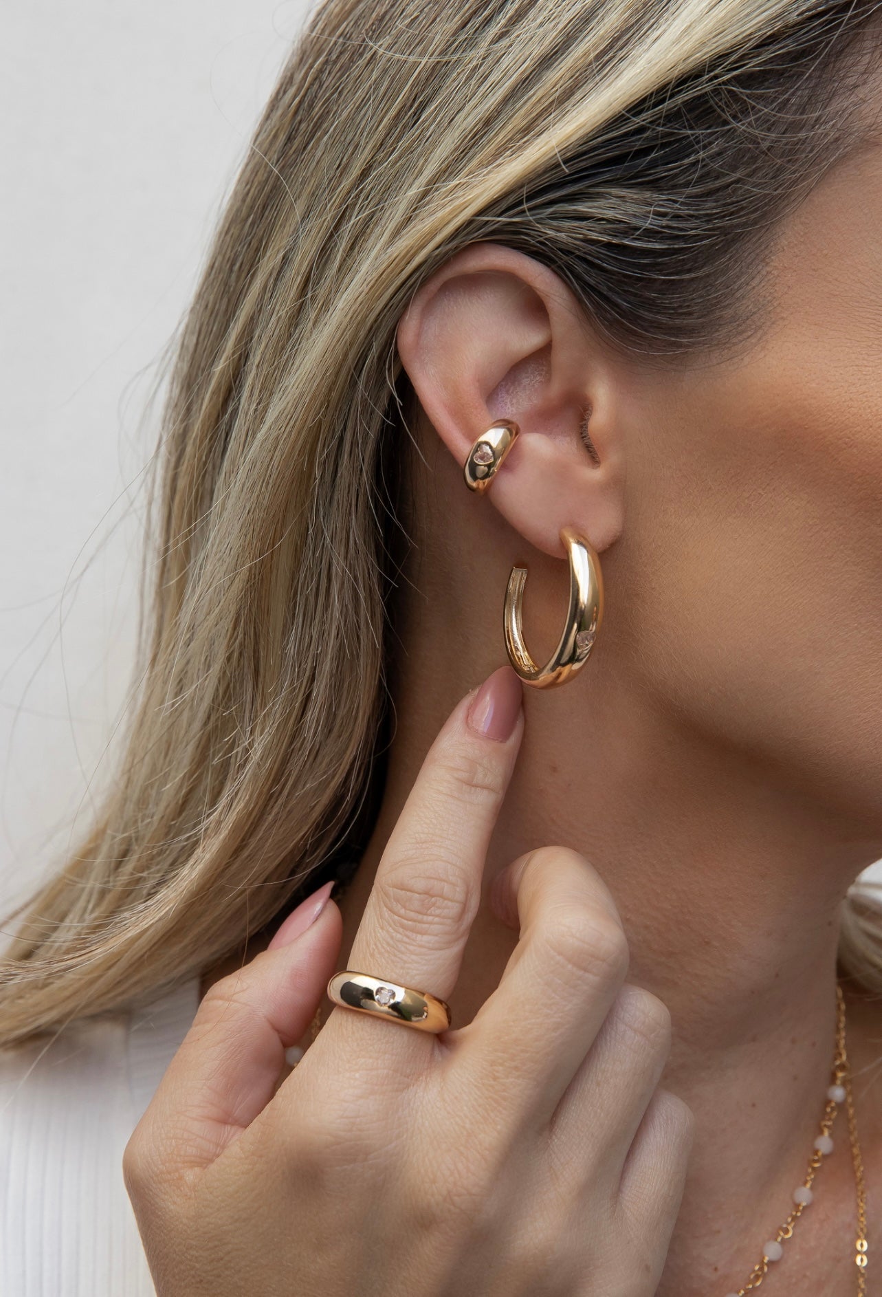 Earring, Ring and Piercing Set