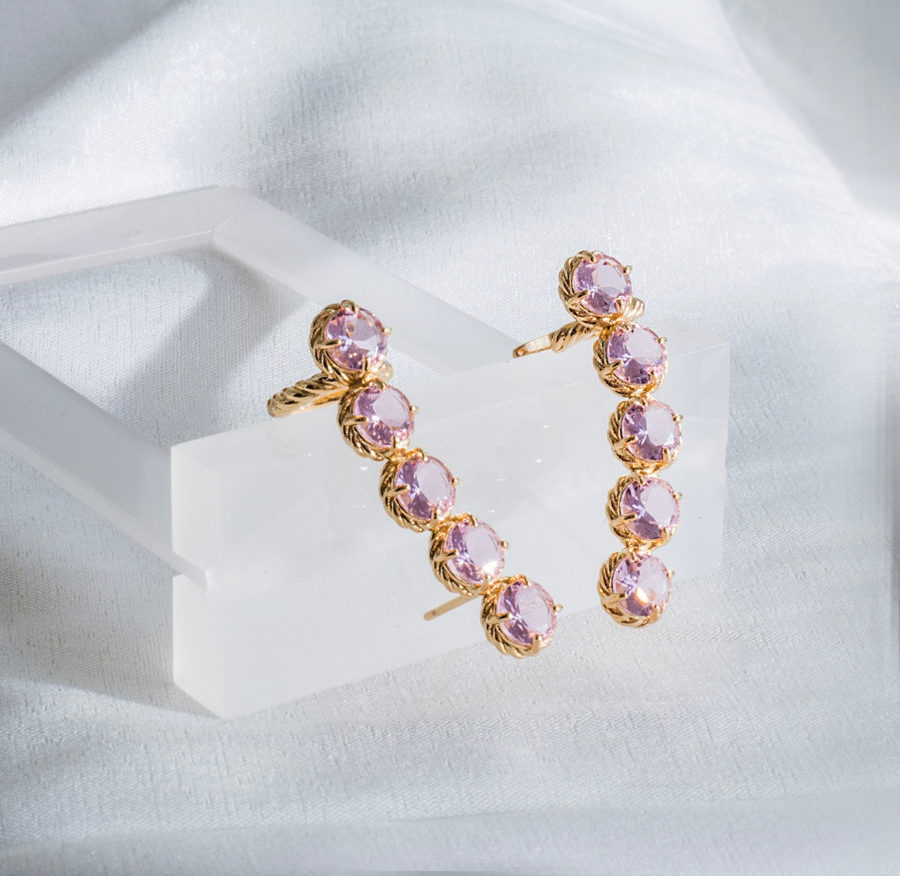 Zirconia Kunzite Earcuff Earring