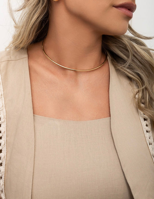 Gold Hoop Necklace