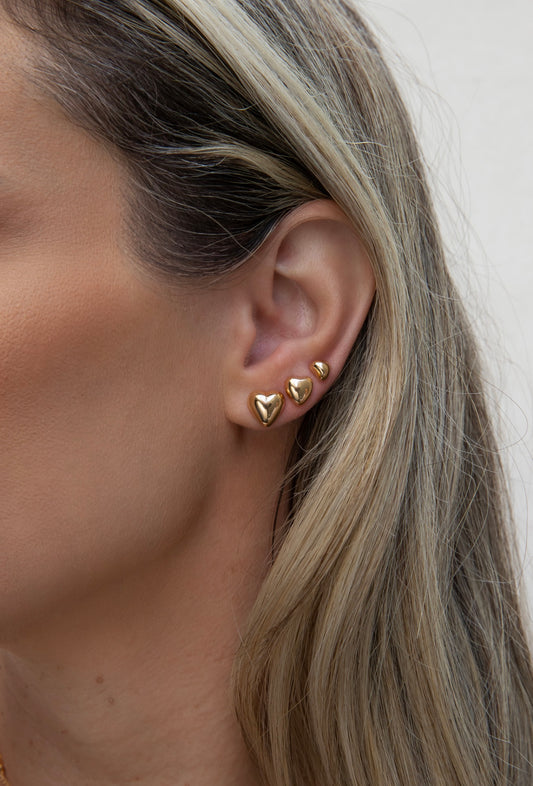 Trio Hearts Earring