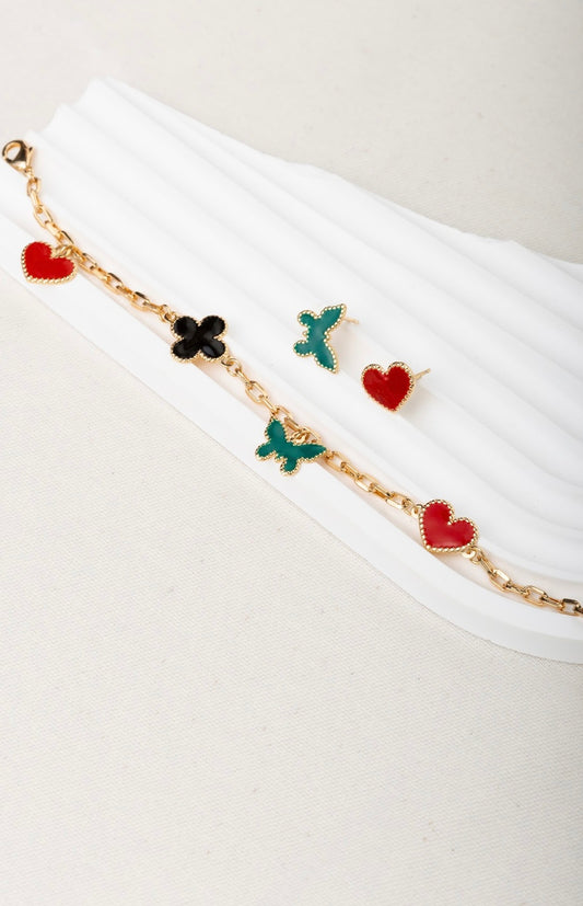 Inspiration bracelet and earrings set