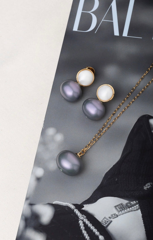 Dyed shell pearl set