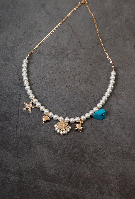Pearl Shell Necklace and Pendants