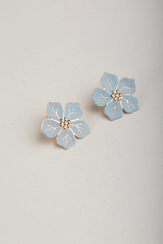 Baby Blue Flower Earring