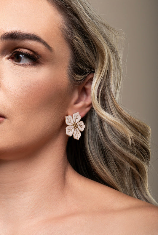 Resin Flower Earring