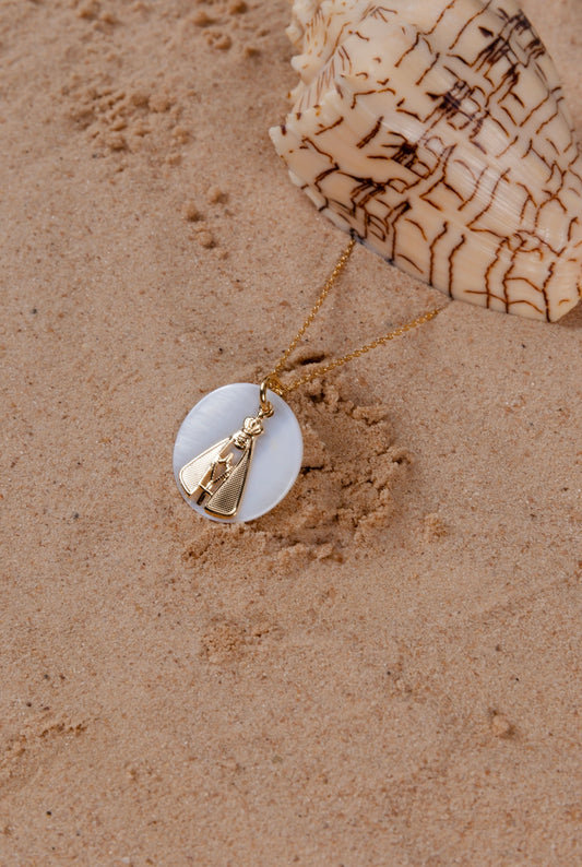 Our Lady of Aparecida and Mother of Pearl Necklace