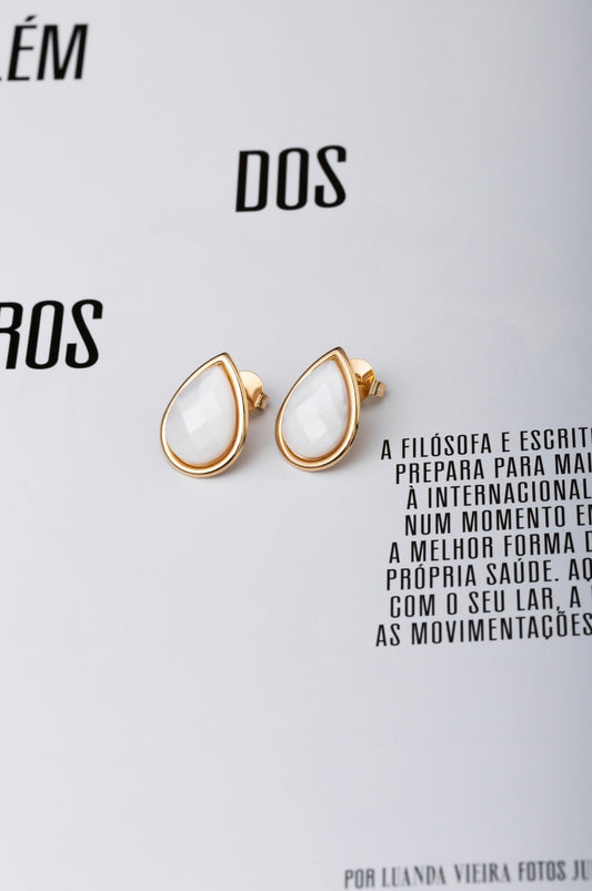 Drop Button Earring