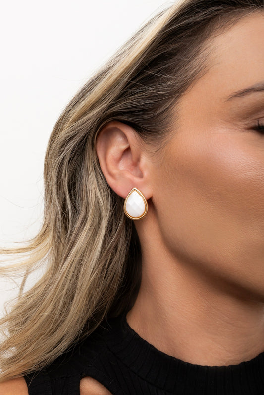 Drop Button Earring