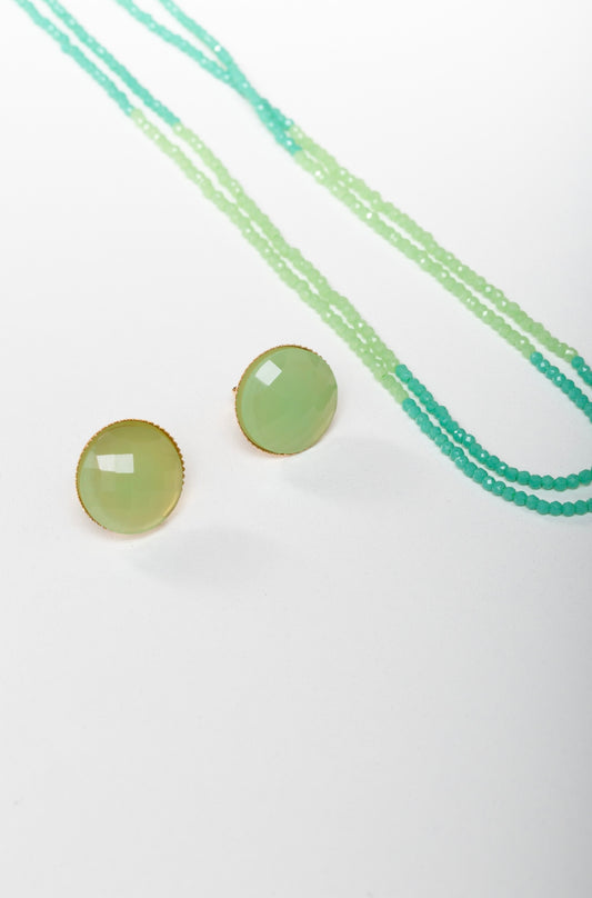Crystal earring and necklace set