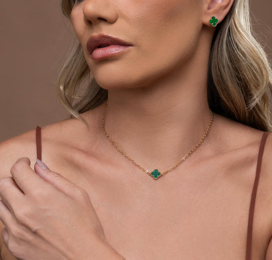 Clover earring and necklace set