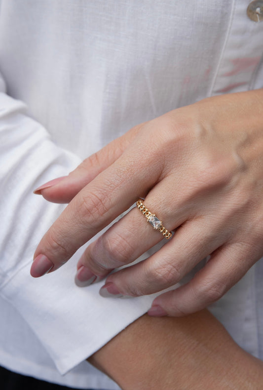 Square Zircon Ring