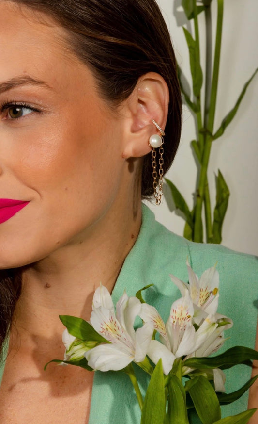 Helena Shell Pearl Earring