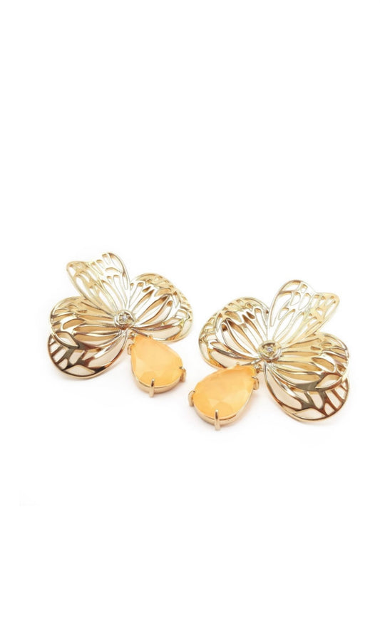 Fusion Stone Flower Earring