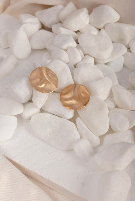 Round Hammered Earring