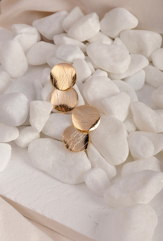 Sandblasted Round Earring