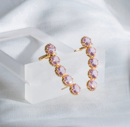 Zirconia Kunzite Earcuff Earring