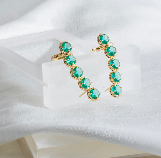 Emerald Zirconia Earcuff Earring