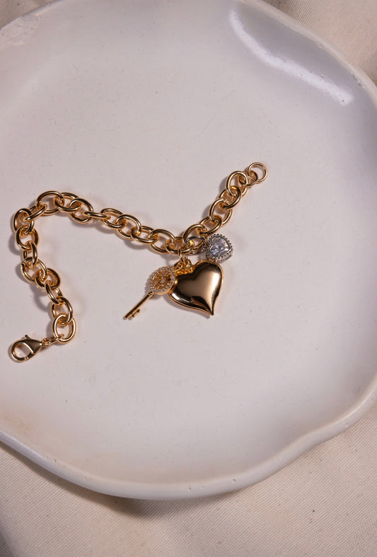 Heart Charms Bracelet